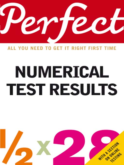 Title details for Perfect Numerical Test Results by Ian Newcombe - Available